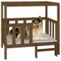 Preview:  Hundebett Honigbraun 105,5x83,5x100 cm Massivholz Kiefer