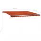 Preview: Standmarkise Automatisch 450x350 cm Orange/Braun