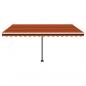 Preview: Standmarkise Automatisch 450x350 cm Orange/Braun