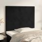 Preview: ARDEBO.de - Kopfteile 2 Stk. Schwarz 100x5x78/88 cm Samt