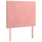 Preview: Kopfteile 2 Stk. Rosa 100x5x78/88 cm Samt