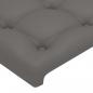 Preview: Kopfteile 2 Stk. Grau 90x5x78/88 cm Kunstleder