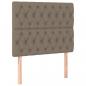 Preview: Kopfteile 2 Stk. Taupe 100x7x78/88 cm Stoff