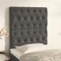 Preview: ARDEBO.de - Kopfteile 2 Stk. Dunkelgrau 80x7x78/88 cm Samt