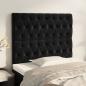 Preview: ARDEBO.de - Kopfteile 2 Stk. Schwarz 90x7x78/88 cm Samt