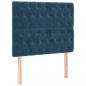 Preview: Kopfteile 2 Stk. Dunkelblau 100x7x78/88 cm Samt