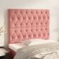 Preview: ARDEBO.de - Kopfteile 2 Stk. Rosa 100x7x78/88 cm Samt