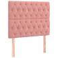 Preview: Kopfteile 2 Stk. Rosa 100x7x78/88 cm Samt