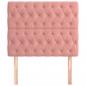 Preview: Kopfteile 2 Stk. Rosa 100x7x78/88 cm Samt