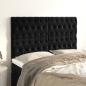 Preview: ARDEBO.de - Kopfteile 4 Stk. Schwarz 80x7x78/88 cm Samt