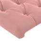 Preview: Kopfteile 4 Stk. Rosa 100x7x78/88 cm Samt