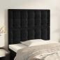 Preview: ARDEBO.de - Kopfteile 2 Stk. Schwarz 100x5x78/88 cm Samt