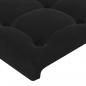 Preview: Kopfteile 2 Stk. Schwarz 100x5x78/88 cm Samt