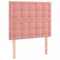 Preview: Kopfteile 2 Stk. Rosa 100x5x78/88 cm Samt