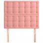 Preview: Kopfteile 2 Stk. Rosa 100x5x78/88 cm Samt