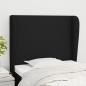 Preview: ARDEBO.de - Kopfteil mit Ohren Schwarz 83x23x118/128 cm Stoff