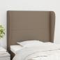 Preview: ARDEBO.de - Kopfteil mit Ohren Taupe 93x23x118/128 cm Stoff