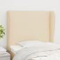 Preview: ARDEBO.de - Kopfteil mit Ohren Creme 93x23x118/128 cm Stoff