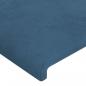 Preview: Kopfteil mit Ohren Dunkelblau 103x23x118/128 cm Samt