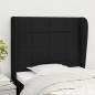 Preview: ARDEBO.de - Kopfteil mit Ohren Schwarz 93x23x118/128 cm Stoff