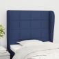 Preview: ARDEBO.de - Kopfteil mit Ohren Blau 93x23x118/128 cm Stoff