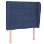 Preview: Kopfteil mit Ohren Blau 93x23x118/128 cm Stoff