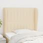 Preview: ARDEBO.de - Kopfteil mit Ohren Creme 93x23x118/128 cm Stoff