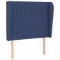 Preview: Kopfteil mit Ohren Blau 93x23x118/128 cm Stoff