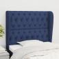 Preview: ARDEBO.de - Kopfteil mit Ohren Blau 103x23x118/128 cm Stoff