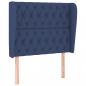 Preview: Kopfteil mit Ohren Blau 103x23x118/128 cm Stoff