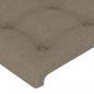 Preview: Kopfteil mit Ohren Taupe 103x16x78/88 cm Stoff