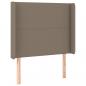 Preview: Kopfteil mit Ohren Taupe 93x16x118/128 cm Stoff