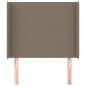 Preview: Kopfteil mit Ohren Taupe 93x16x118/128 cm Stoff