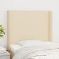 Preview: ARDEBO.de - Kopfteil mit Ohren Creme 93x16x118/128 cm Stoff