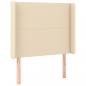 Preview: Kopfteil mit Ohren Creme 93x16x118/128 cm Stoff