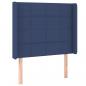 Preview: Kopfteil mit Ohren Blau 93x16x118/128 cm Stoff