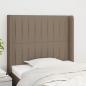 Preview: ARDEBO.de - Kopfteil mit Ohren Taupe 93x16x118/128 cm Stoff