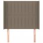 Preview: Kopfteil mit Ohren Taupe 93x16x118/128 cm Stoff