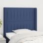 Preview: ARDEBO.de - Kopfteil mit Ohren Blau 93x16x118/128 cm Stoff