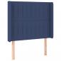 Preview: Kopfteil mit Ohren Blau 93x16x118/128 cm Stoff