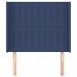 Preview: Kopfteil mit Ohren Blau 93x16x118/128 cm Stoff