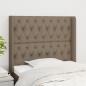 Preview: ARDEBO.de - Kopfteil mit Ohren Taupe 103x16x118/128 cm Stoff