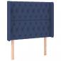 Preview: Kopfteil mit Ohren Blau 103x16x118/128 cm Stoff