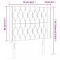 Preview: Kopfteil mit Ohren Hellgrau 93x16x118/128 cm Samt