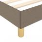 Preview: Bettgestell mit Kopfteil Taupe 100x200 cm Stoff