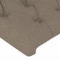 Preview: Bettgestell mit Kopfteil Taupe 200x200 cm Stoff