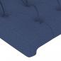 Preview: Bettgestell mit Kopfteil Blau 200x200 cm Stoff