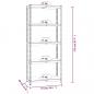 Preview: Regale mit 5 Böden 4 Stk. Silbern Stahl & Holzwerkstoff