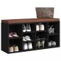 Preview: Schuhbank Schwarz 103x30x48 cm Holzwerkstoff