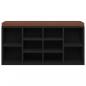 Preview: Schuhbank Schwarz 103x30x48 cm Holzwerkstoff